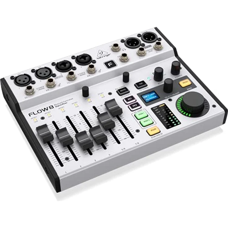 Behringer FLOW 8 - digital mixer mit Bluetooth-Fernsteuerung, 60-mm-Kanal-Fader, Midas-Vorverstärker, schwarz – Bild 3