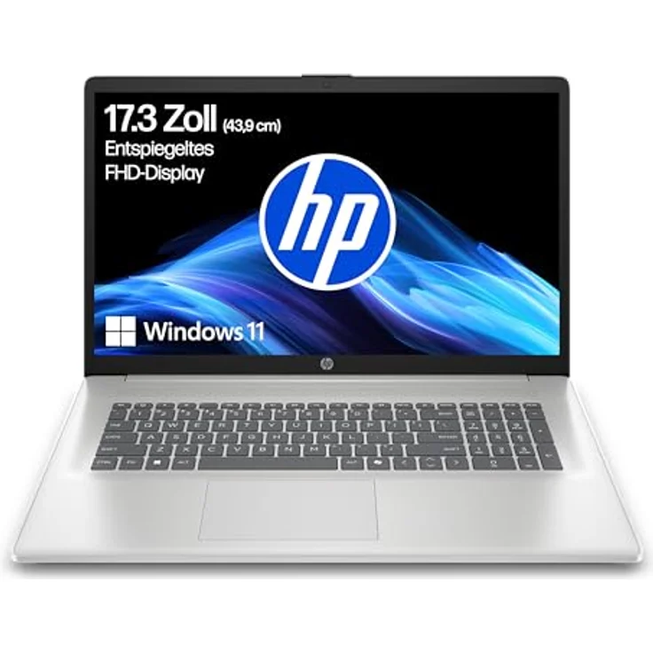 HP 17-cn3263ng, 17.3" FHD Laptop mit Intel Core i5-1334U, 16GB RAM, 512GB SSD, Windows 11 Home, Natural Silver – Bild 1