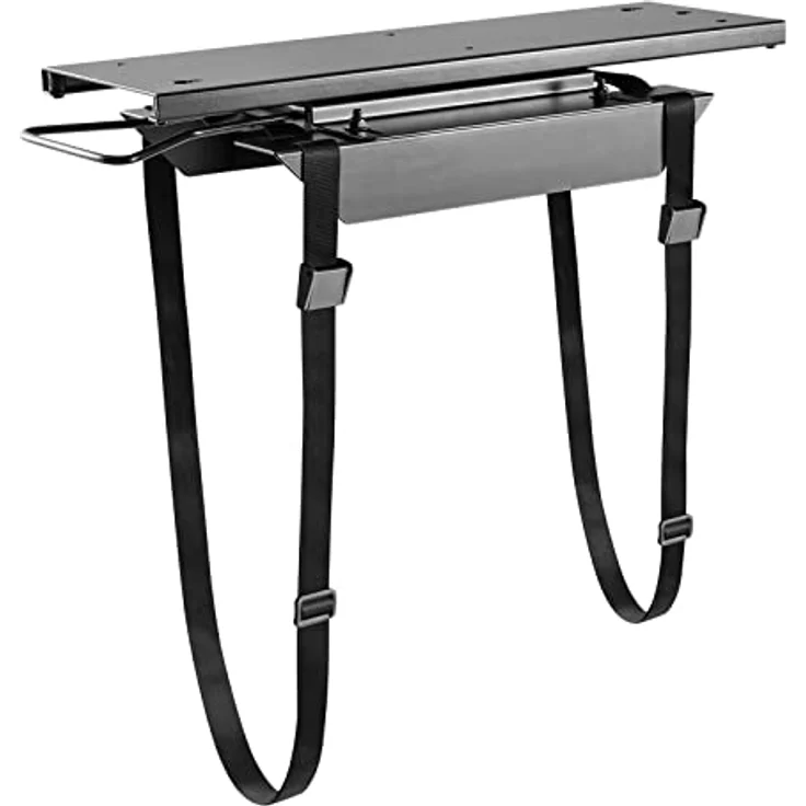 CAVO Desktop PC-Halterung CH-B-360-S, schwarz, ausziehbar und drehbar um 360°, für PC-Größen bis 10 kg, reißfeste Gurte von SOTECH – Bild 1