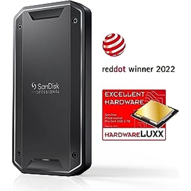 SanDisk® PROFESSIONAL PRO-G40™ SSD 2 TB (mobile SSD, robuste NVMe™ SSD mit Thunderbolt™ 3, USB-C™, bis zu 2.700 MB/s, IP68 Gehäuse, staub- und wasserbeständig) – Bild 2