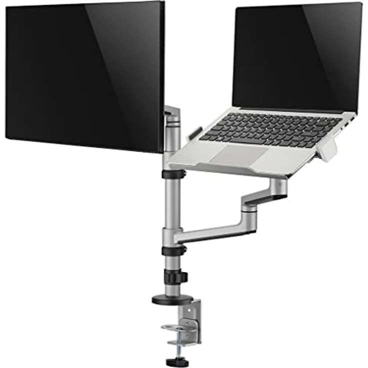 my wall My Wall HL52L, 1fach Monitor-Tischhalterung für 17-32 Zoll Bildschirme, höhenverstellbar und drehbar, Silber – Bild 3