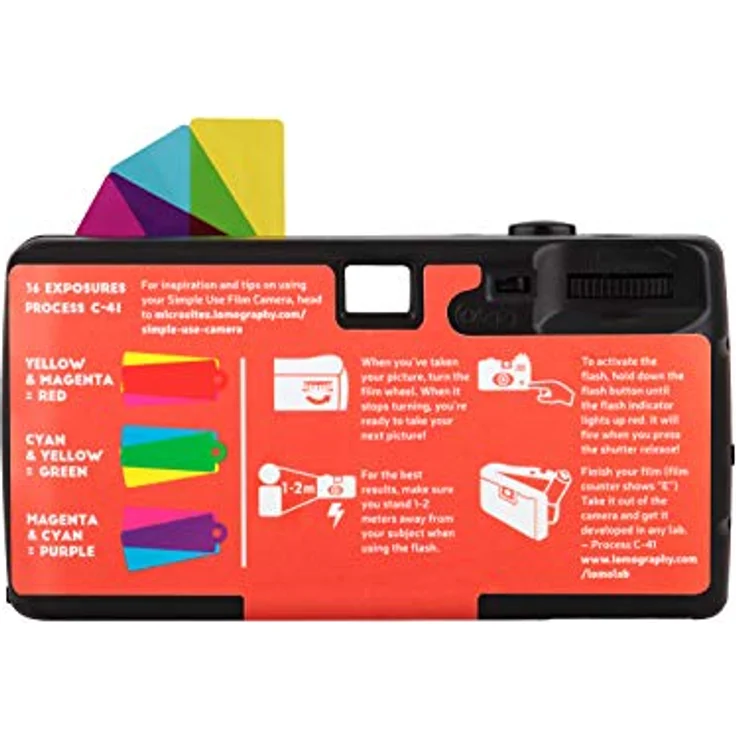 Lomography Simple Use Reloadable Film Camera, Color Negative 400 Film, inklusive Blitz und Farbfilter, ideal für Anfänger und besondere Anlässe – Bild 3
