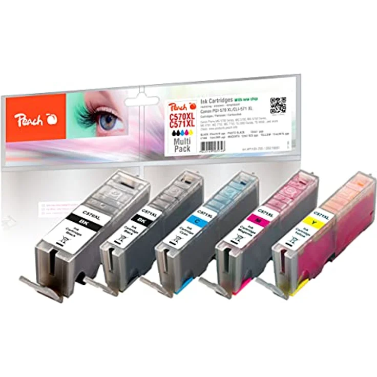 Peach Spar Pack Tintenpatronen XL kompatibel zu Canon PGI-570XL, CLI-571XL - Preisvergleich – Bild 2