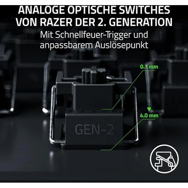 Razer Huntsman V3 Pro 8KHz, Full-Size PC-Gaming Tastatur mit analogen optischen Switches, 0,1-4,0mm Auslösebereich, QWERTY US Layout, Schwarz – Bild 2