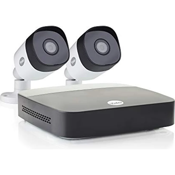 YALE SV-4C-2ABFX-2 Smart Home CCTV Kit x2 Outdoor Nachtsichtkameras 1080p 1TB Festplatte APP gesteuert, 3600 W, 220 V, Multicolour – Bild 1