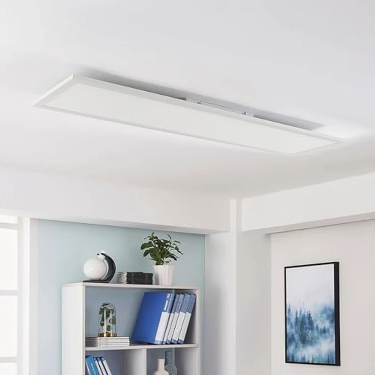 Arcchio LED Panel 'Lysander' dimmbar mit Fernbedienung in Weiß aus Aluminium für Arbeitszimmer & Büro - Energiesparende Büro- und Arbeitszimmerleuchte mit Dimmer und Fernbedienung – Bild 3
