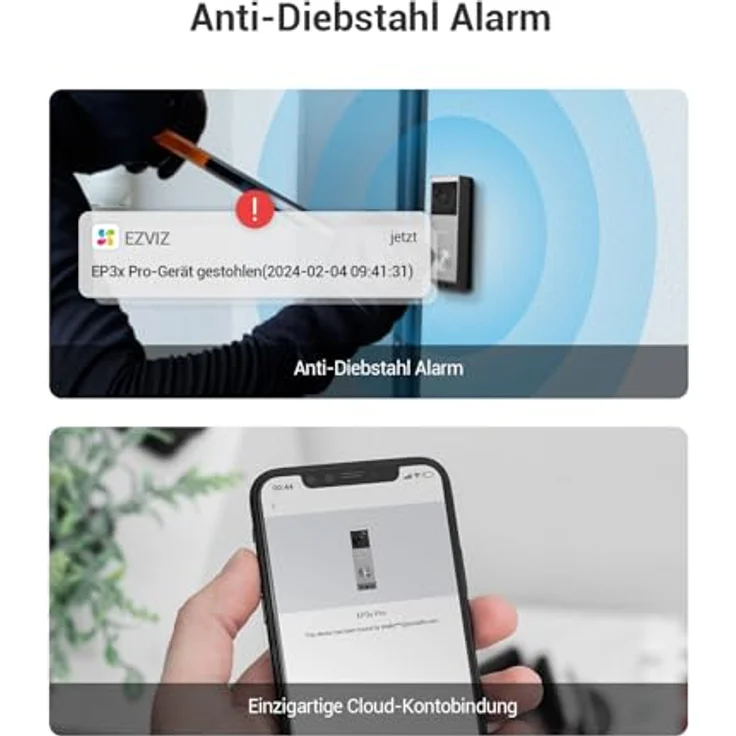 EZVIZ EP3x Pro Überwachungskamera, 2K Hauptkamera, 1080p Unterkamera, Solarladeoption, 32 GB eMMC-Speicher – Bild 6