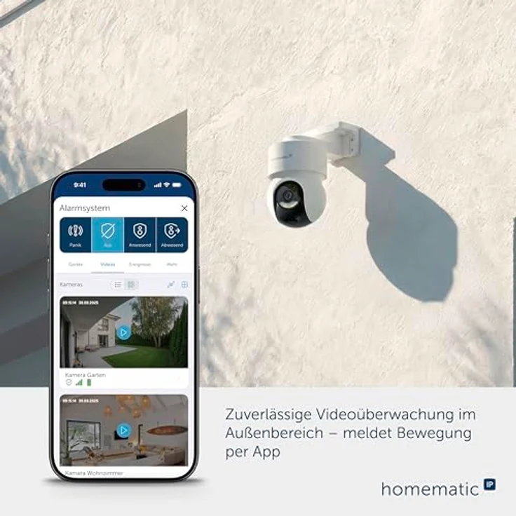 Homematic IP Außenkamera, Smart Home Überwachungskamera mit 5 MP, AI Bewegungs-/Geräuscherkennung, Zwei-Wege-Audio, Nachtsicht, 162943A0 – Bild 2