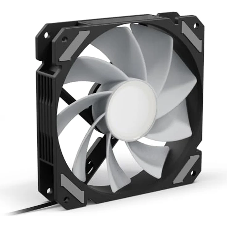 Sharkoon ARGB-Gehäuselüfter 120 mm, Reverse Modell mit Infinity-Spiegeleffekt, 500–1500 U/min, Schwarz – Bild 2