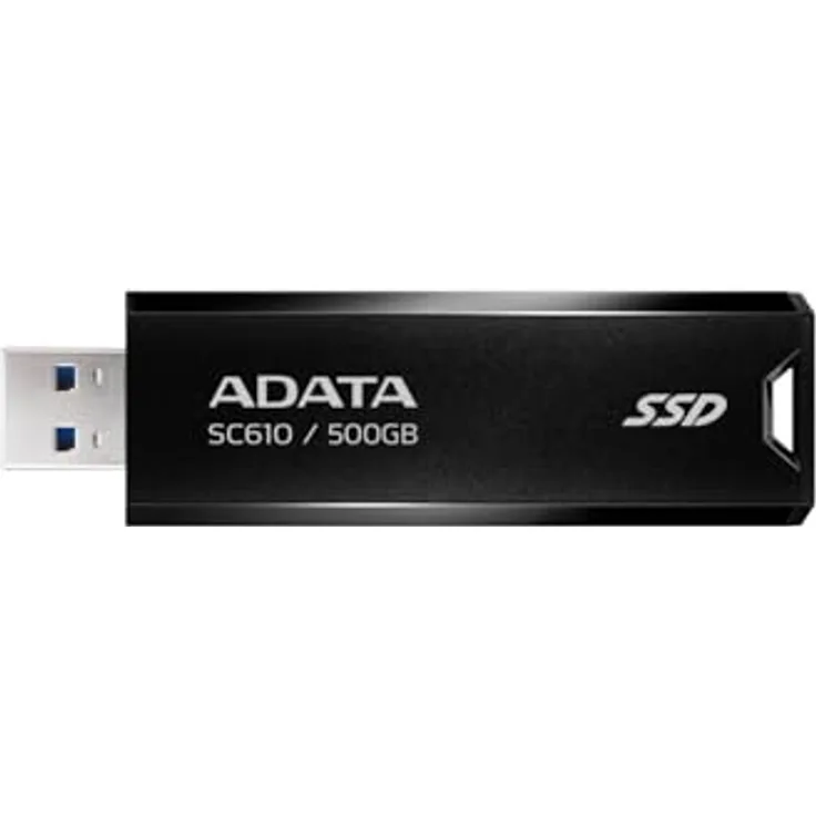 Adata SSD External SC610 USB3. Gen2 Black (500 GB), Externe SSD, Schwarz