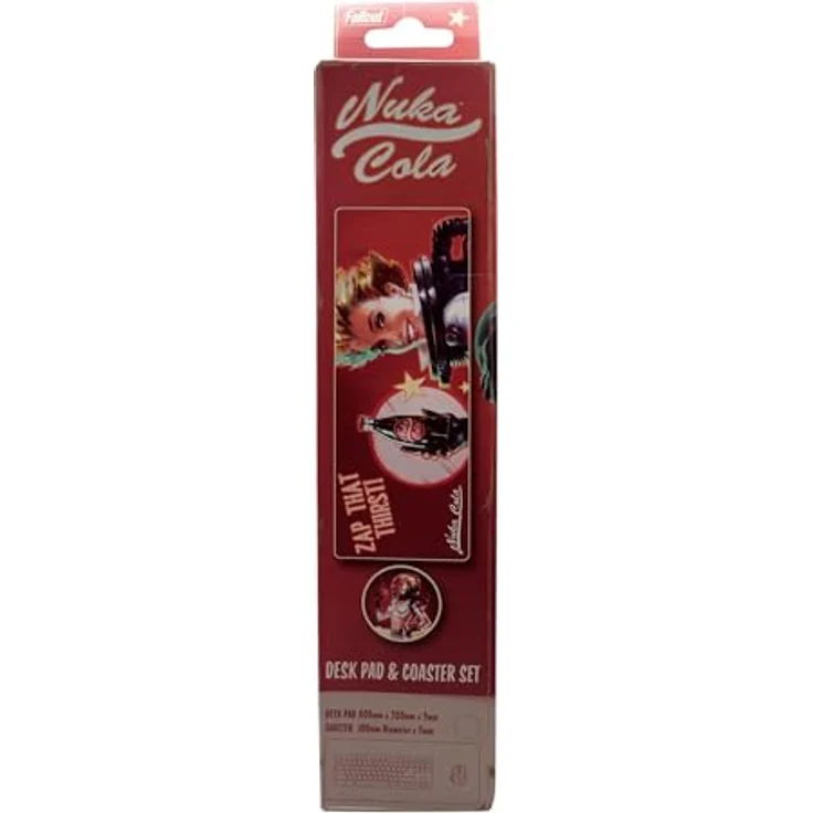 Fanattik Gaming Mauspad Fallout, Schreibtischunterlage mit Untersetzer Nuka-Cola, 80 x 30 cm – Bild 2
