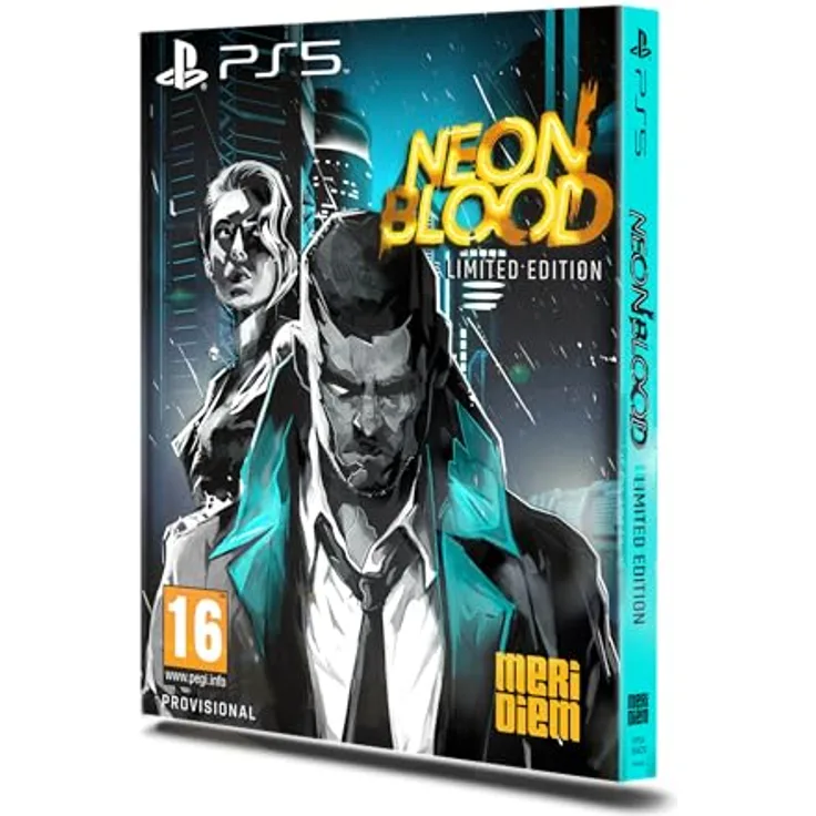 MDM MERIDIEM GAMES NEON BLOOD - LIMITED EDITION PS5, Cyberpunk-Thema, rundenbasierter Kampfstil, 2.5D-Ästhetik, dialogbasiertes Detektivsystem, viele Neons