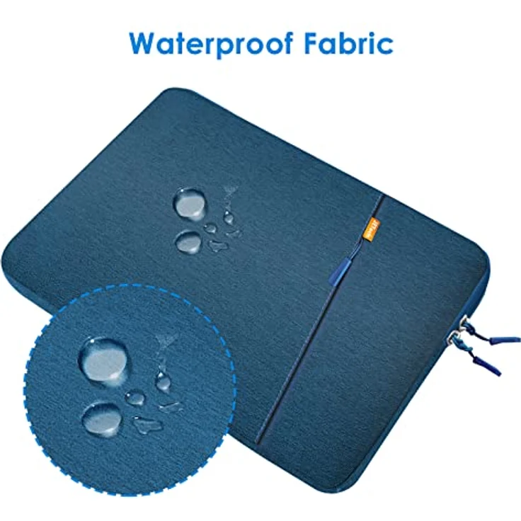 JETech Laptoptasche Hülle für 13,3 Zoll MacBook Air/Pro, 14 Zoll MacBook Pro 2021 M1, 13-13,6 Zoll Notebook, Wasserdicht Laptophülle Stoßfest Laptop Sleeve mit Zubehörtasche (Kobaltblau) – Bild 4