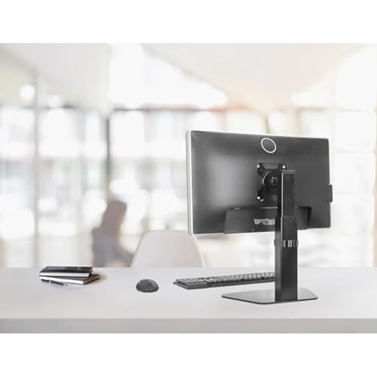 Manhattan Single Monitor Halterung, Tischständer für 15-32 Zoll Displays, höhenverstellbar, schwarz – Bild 9