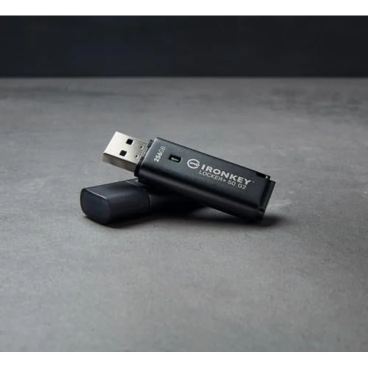 Kingston IronKey 64GB Locker Plus 50 G2, USB-Stick mit AES-256 Verschlüsselung, schwarz – Bild 6