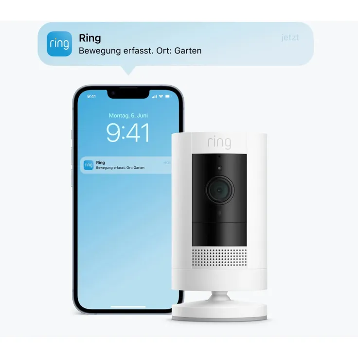 Ring Stick Up Cam Battery (3. Gen) - Weiß (1920 x 1080 Pixels), Netzwerkkamera, Weiss – Bild 7