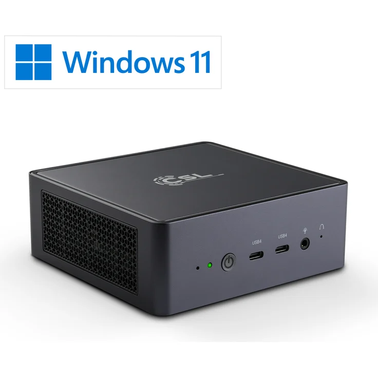 CSL-Computer Mini PC - CSL VenomBox 8845HS / 16GB / 1000 GB M.2 SSD / Win 11 Home, AMD Ryzen 7 8845 HS, Radeon™ 780M Grafik, Kompakt und leistungsstark, Schwarz