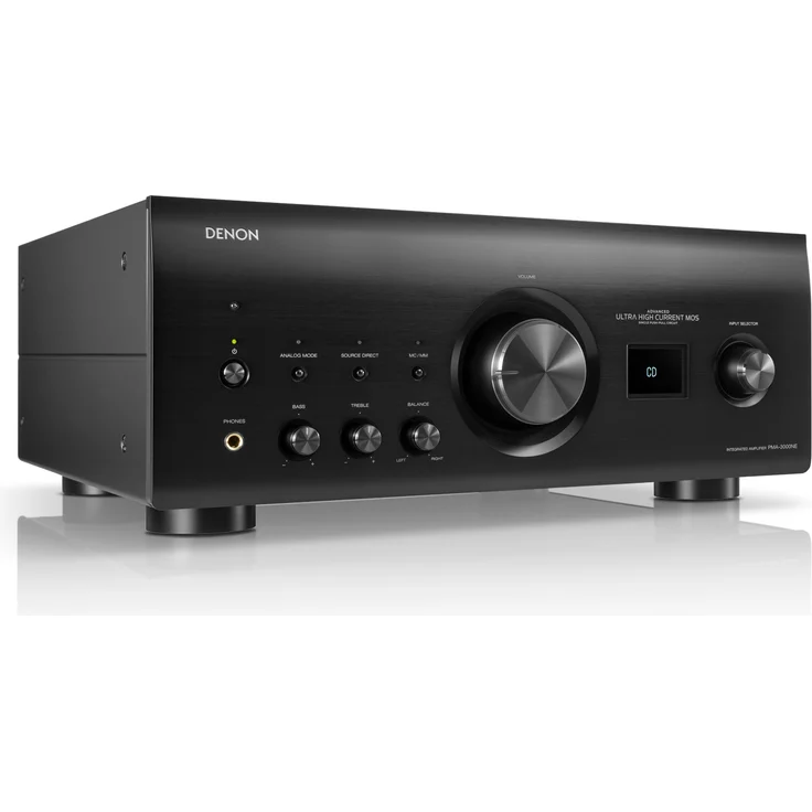 Denon PMA-3000NE, Schwarz, 2-Kanal-Vollverstärker mit 160 Watt und MM/MC-Phono-Vorstufe