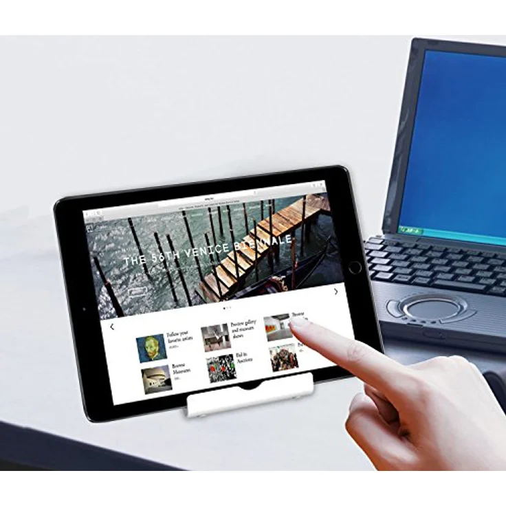 JETech iPad Ständer Verstellbarem Betrachtungswinkel Tragbarer Mini Tablet Halter Haltbare Aluminium für Tablets, E-Reader und Handys – Bild 2