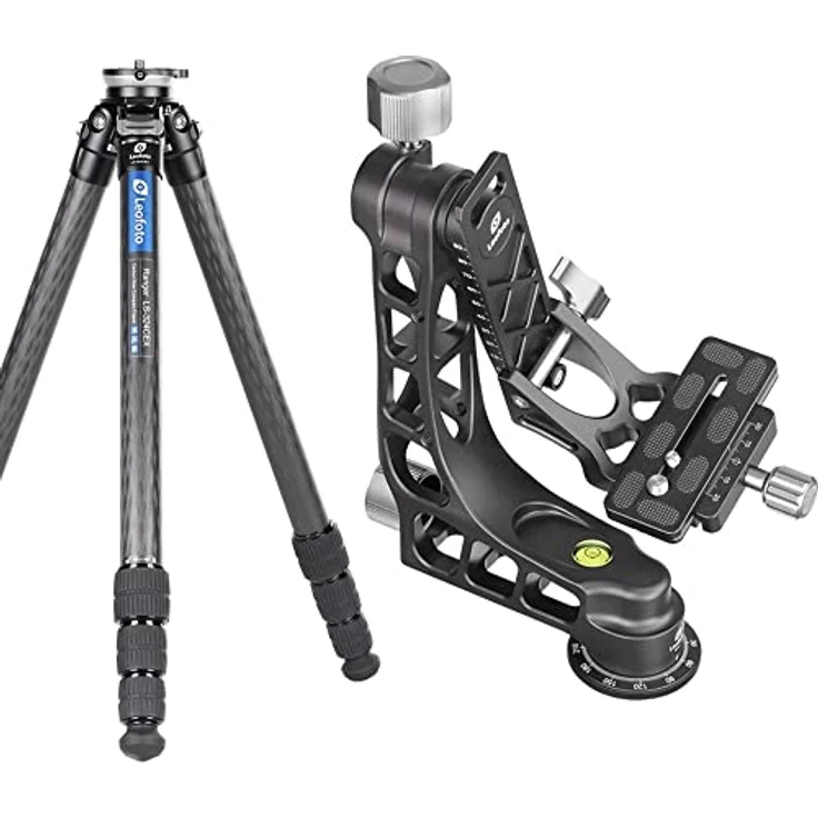 Leofoto Carbon-Dreibeinstativ LS-324CEX Ranger mit Nivellierbasis für horizontale Ausrichtung, Schwarz – Bild 2