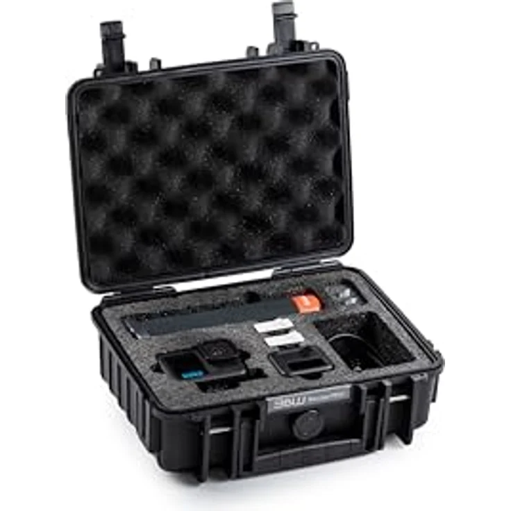 B&W International Transportkoffer Outdoor 1000 (PP.41), wasserdicht (IP67), staubdicht, schlagfest, für GoPro 9-13, schwarz – Bild 3