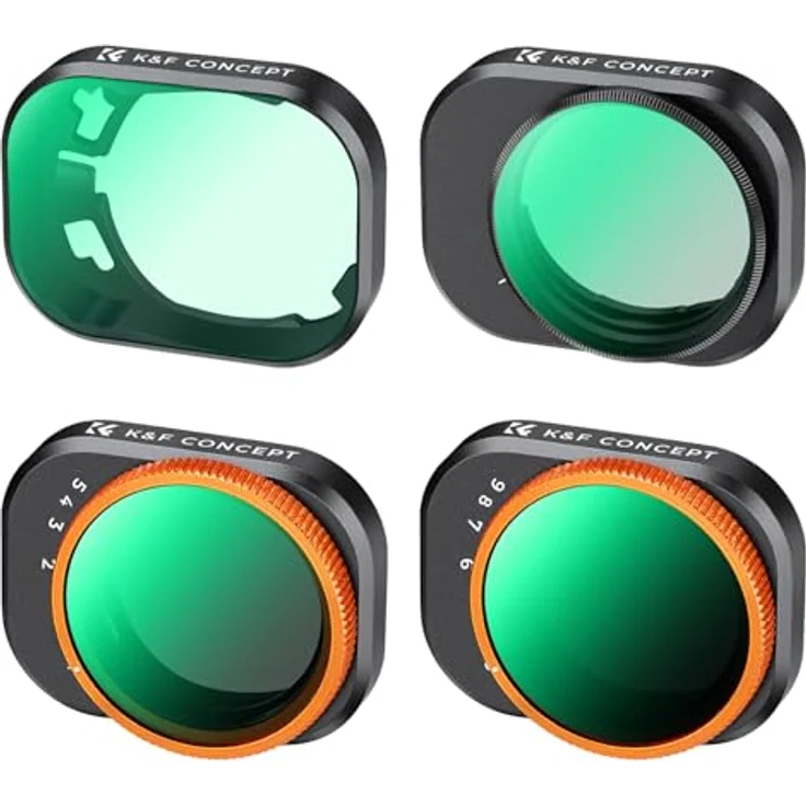 K&F CONCEPT Mini 4 Pro Filterset, 4 Stück ND2-ND32+ND32-512+CPL+UV Filter, für DJI Mini 4 Pro, HD optisches Glas, ultraleichtes Aluminium – Bild 1