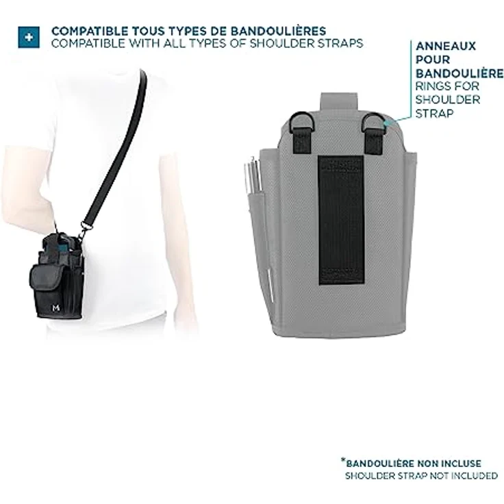 Mobilis Holster Mobile Computer/Scannertasche Größe M, mit abnehmbarem Gürtel, für Geräte bis max. 10 x 16 x 3,5 cm, Schwarz – Bild 4
