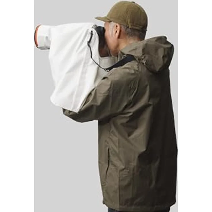 Sony LCR-EL, Wetterfeste Regenhülle für Kamera & Objektiv, Atmungsaktives Material, Sichtfenster, Schnellverschluss, Regenschutz, Weiß – Bild 2