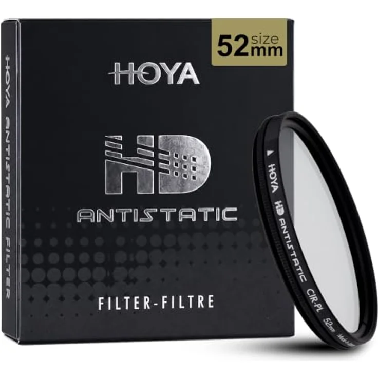 Hoya CIR-PL HD Antistatic, 52mm Polfilter zur Reflexionskontrolle und Farbsättigung, staub- und wasserabweisend – Bild 1