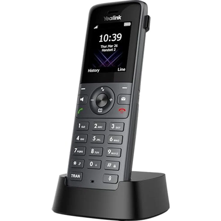 Yealink W74h DECT Mobilteil, VoIP-Telefon mit 1,8-Zoll TFT-Farbdisplay, HD-Sprachqualität, 24 Stunden Gesprächszeit, Bluetooth und Vibrationsfunktion – Bild 2