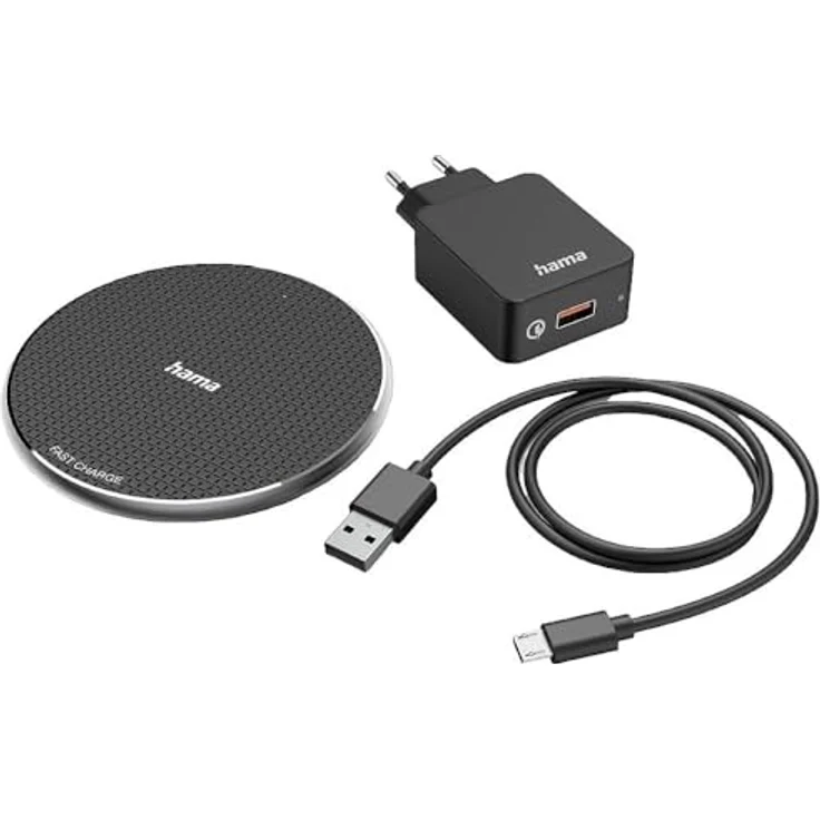 Hama Wireless Charger-Set QI-FC10 schwarz - Preisvergleich – Bild 2