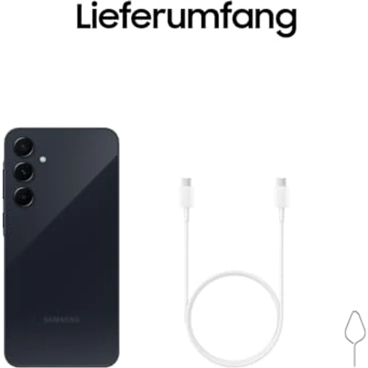 Samsung Galaxy A55 (128 GB, Awesome Navy, Enterprise Edition, 6.60", SIM + eSIM, 50 Mpx, 5G), Smartphone, Schwarz – Bild 6