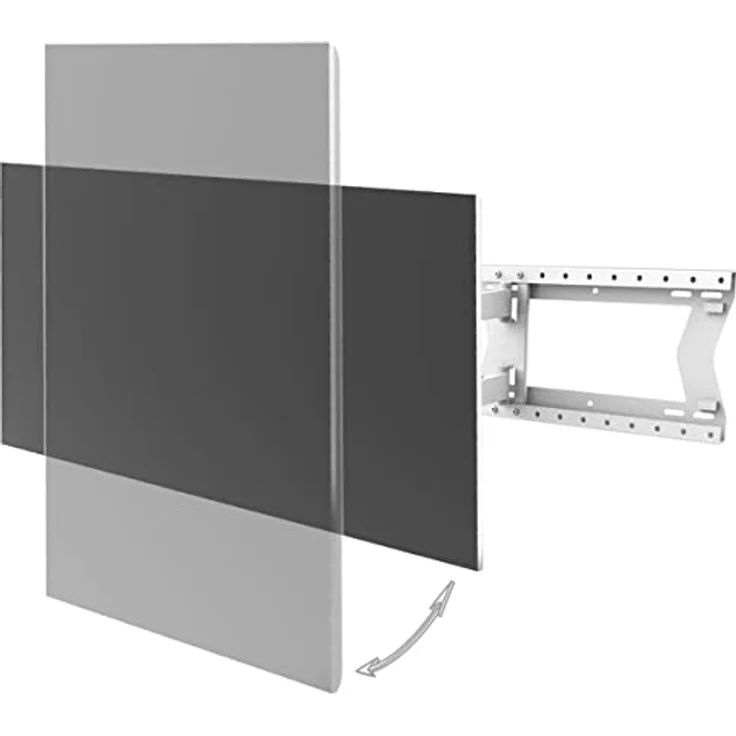 XTRARM TiTon 100 cm TV Wandhalterung, drehen, rotieren, neigen, weiß, 60kg, VESA max.600x400mm – Bild 3