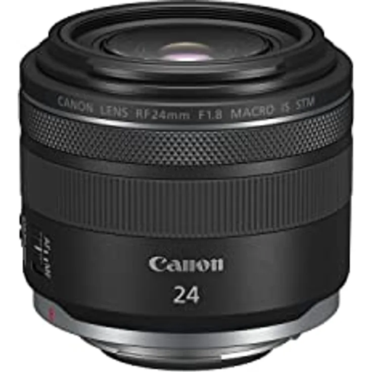 Canon Objektiv RF 24mm Festbrennweite F1.8 Macro is STM (5 Stufen Bildstabilisator, Autofokusantrieb, SuperSpectra, Weitwinkel, STM Motor, kompatibel mit In-Body is mit bis zu 6,5 Stufen) schwarz - Preisvergleich