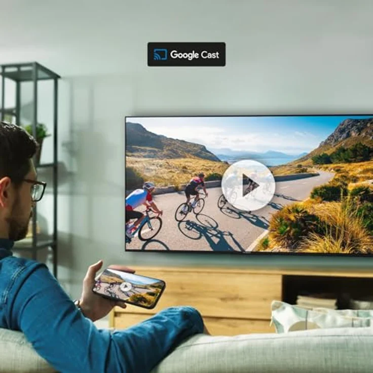Thomson 55MG7C15 55 Zoll Mini-LED QLED TV, 144Hz, Google TV, Quantum Dot, hoher Kontrast & Helligkeit, Google Assistant Sprachsteuerung – Bild 4
