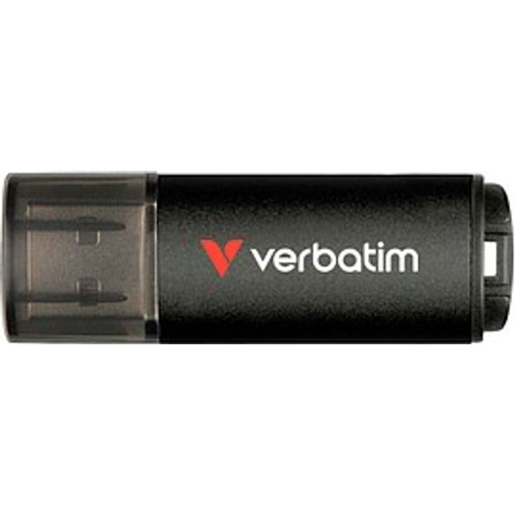 Verbatim USB-Stick V200 Metal, 128 GB, Lesegeschwindigkeit 200 MB/Sek, Schreibgeschwindigkeit 80 MB/Sek, schwarz