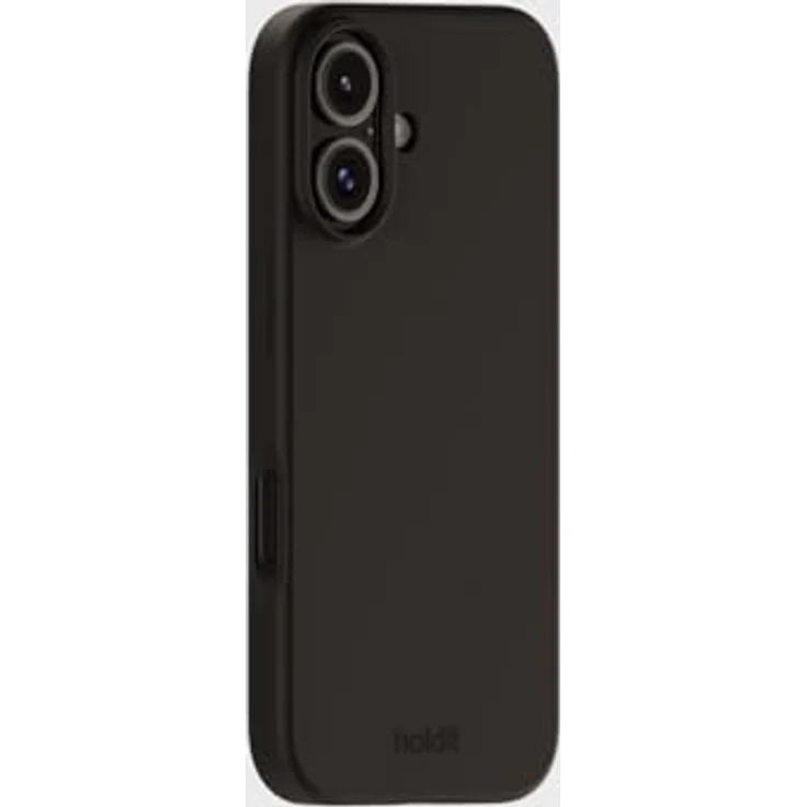 holdit Silikonhülle iPhone 16-0,8mm Ultra dünn Handyhülle - Trendy Slim Silicone case mit Voller Schutz (erhöhte Kante für Kameraschutz) - Schwarz – Bild 2