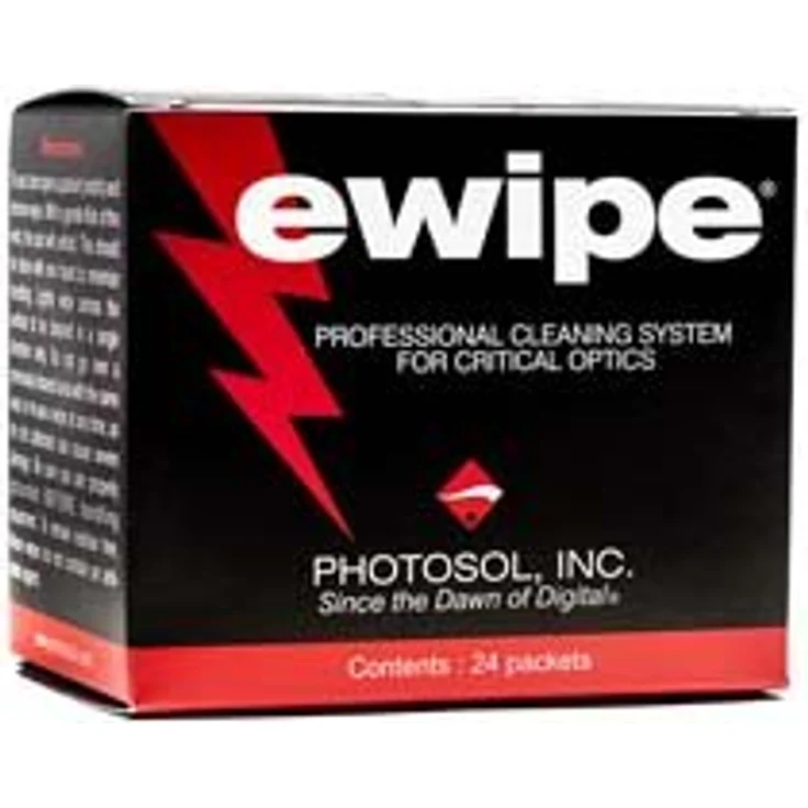Photographic Solutions E-Wipe Kamera Objektivreinigungspads, nicht-abrasive Tücher mit professioneller Reinigungslösung für SLR, DSLR und hochwertige Optik, 24er Pack – Bild 2
