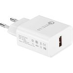 USB Ladegerät mit Schnellladefunktion weiß USB 3.0 Quick Charge (QC) 3.0 Schnellladegerät für Smartphones & Tablets Netzteil 5VDC-3A/ 9VDC-2A/ 12VDC-1.5A für Qi Wireless Charger von SOTECH