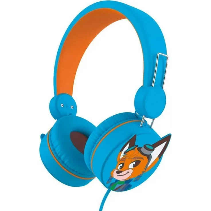 Edurino LernOhren 62902012, Kabelgebundene Kinderkopfhörer mit verstellbarem Kopfband und Kids SafeAudio, Blau