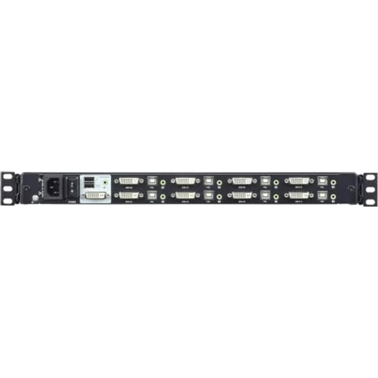 Aten CL6708MW, 8-Port KVM-Switch mit 17,3"-LCD (USB DVI) und HDCP, Schwarz – Bild 4