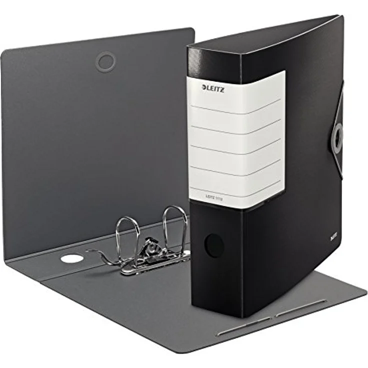 LEITZ Aktenordner 180° Solid 1112, Ordner breit, auswechselbares Rückenschild, A4, Liniendesign, polyfoam – Bild 2