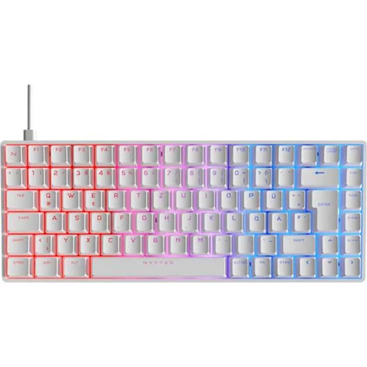 Nyfter - NYFBOARD GEN2 Gaming Computer Tastatur mit Gateron Yellow Switches - HOT-SWAPPABLE mechanisch RGB-Hintergrundbeleuchtung ISO-DE 75% Layout für Gamer