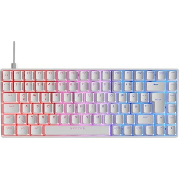 Nyfter - NYFBOARD GEN2 Gaming Computer Tastatur mit Gateron Yellow Switches - HOT-SWAPPABLE mechanisch RGB-Hintergrundbeleuchtung ISO-DE 75% Layout für Gamer – Bild 1