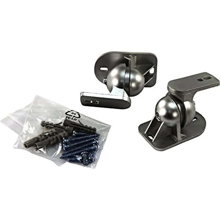 Lautsprecher Wandhalterung Boxenhalter Wandmontage PAAR silber LB-W 5S – Bild 3