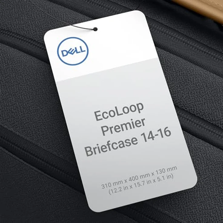 Dell EcoLoop Premier Aktentasche DELL-CC7625, für Laptops bis 40,6 cm (16"), schwarz, aus 100% recyceltem Kunststoff, wasserabweisend, mit Trolley-Gurt und gepolstertem Tablet-Fach – Bild 5