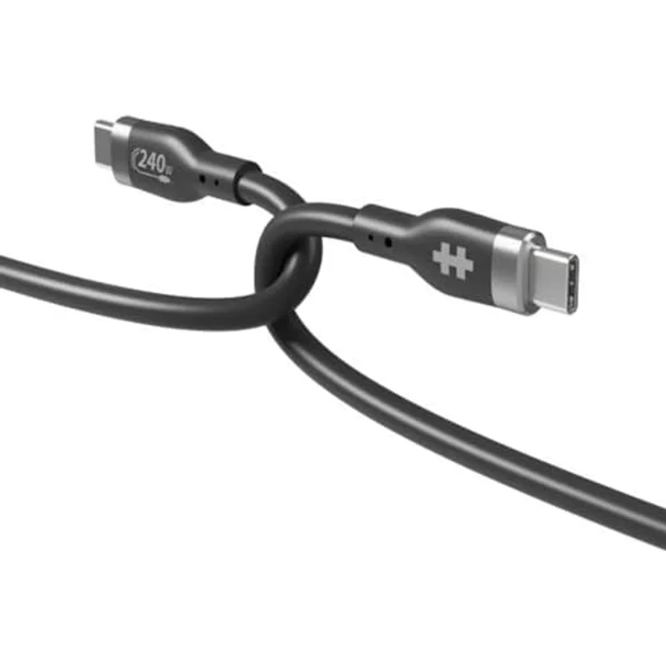 Targus HyperJuice 240 W USB-C Kabel, 1 m Silikon, rotierbar und verwicklungssicher, schwarz – Bild 3