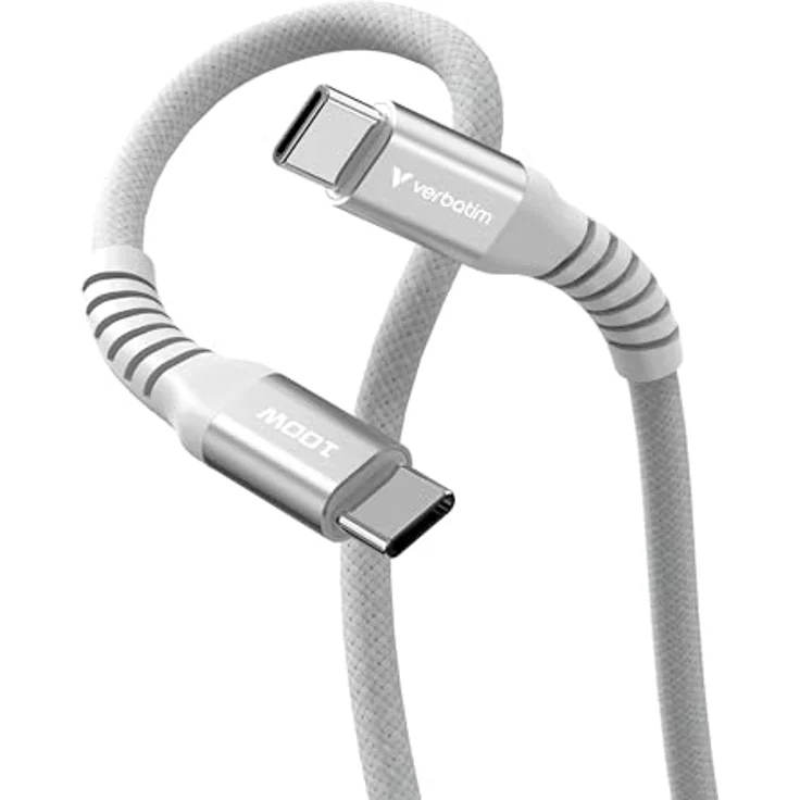 Verbatim Sync & Charge Cable USB-C to USB-C 100W Magnetic 120 cm - Grey, USB Kabel – Bild 2