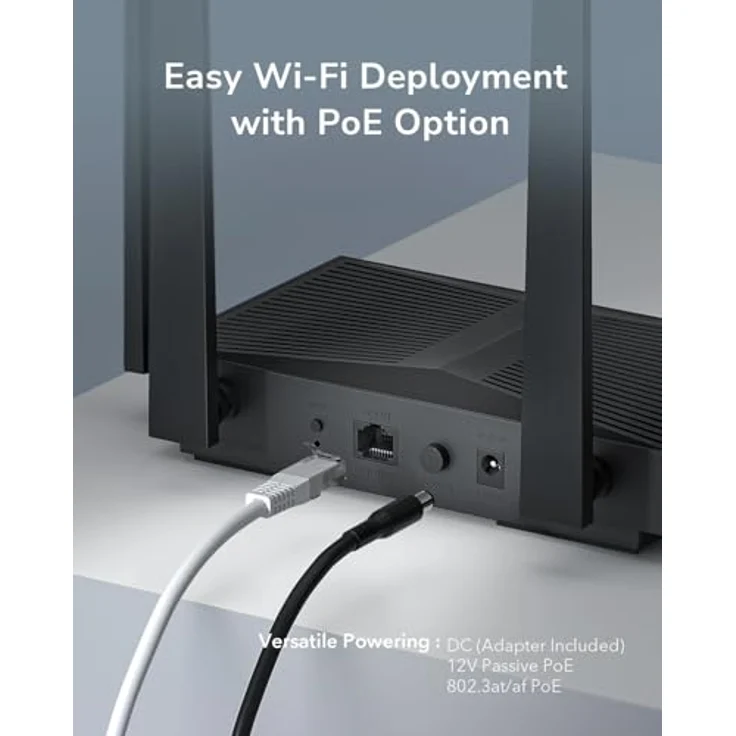 Cudy AX3000 AP3000D, Zugangspunkt mit 2.5G, 4 externen Antennen, bis zu 2402 Mbit/s, schwarz – Bild 5