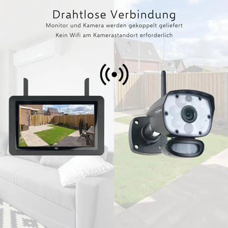 ELRO CZ60RIPS Color Night Vision 1080P HD Überwachungs-Kamera Set mit 9” Bildschirm und App – Bild 3